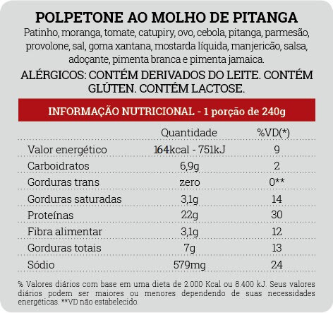 POLPETONE RECHEADO COM QUEIJO